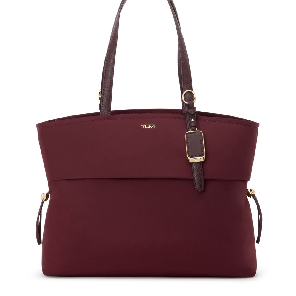 TUMI Cam Large Tote Wine Gold NWT